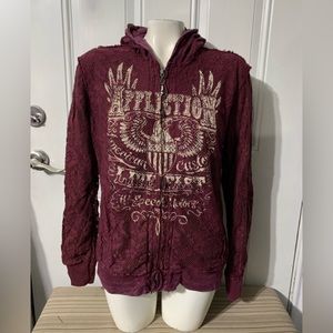 Y2K Affliction reversible hoodie size M.